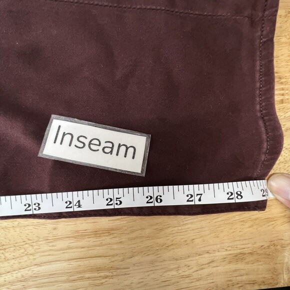 Adriano Goldschmied The Stilt Cigarette Leg Burgundy Zip Pants Women’s - Picture 7 of 7